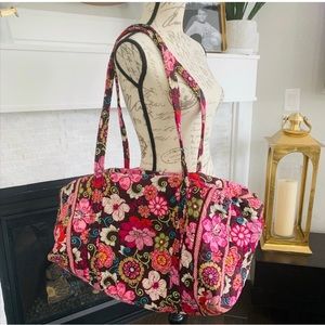 Vera Bradley Mod Floral Pink Quilted Large Duffle